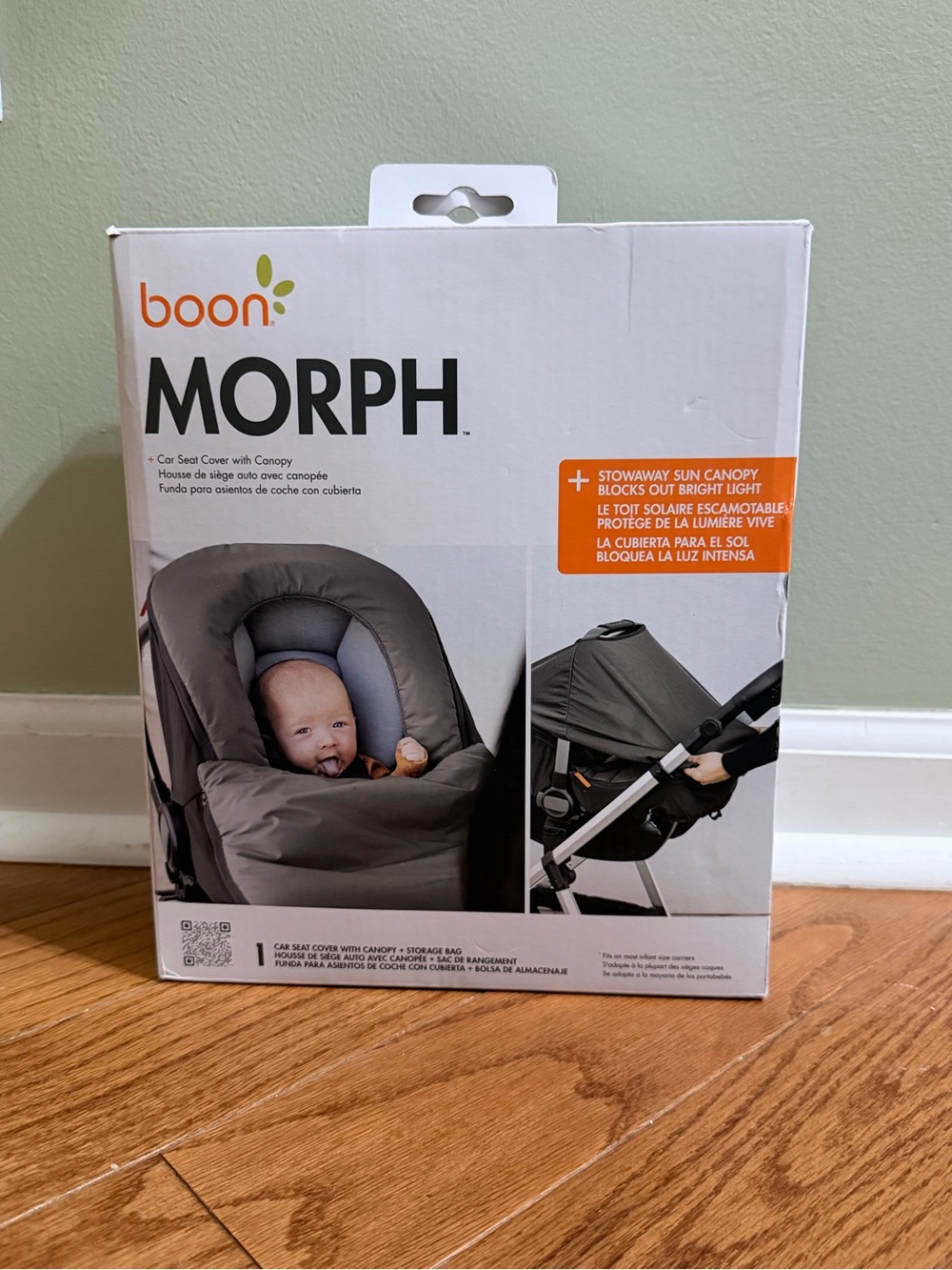 MORPH Infant Car Seat Cover with Canopy — Gray